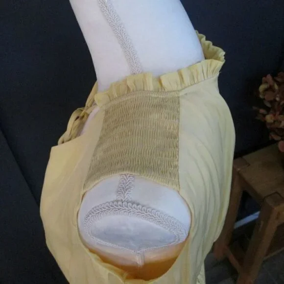 SAM EDELMAN Sleeveless Tiered Blouson Dress-Size 10-Banana NWT - Picture 4 of 14